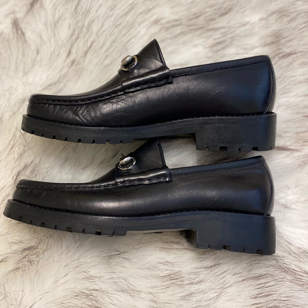 Authentic Gucci Black Leather Horsebit Women’s Loafers - Picture 4 of 10